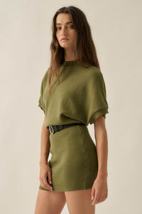 Ready to Go Knit Dolman-Sleeve Mini Sweater Dress - ShopPromesa
