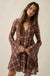 Tartan Time Plaid Mesh Bell-Sleeve Scarf Mini Dress - ShopPromesa