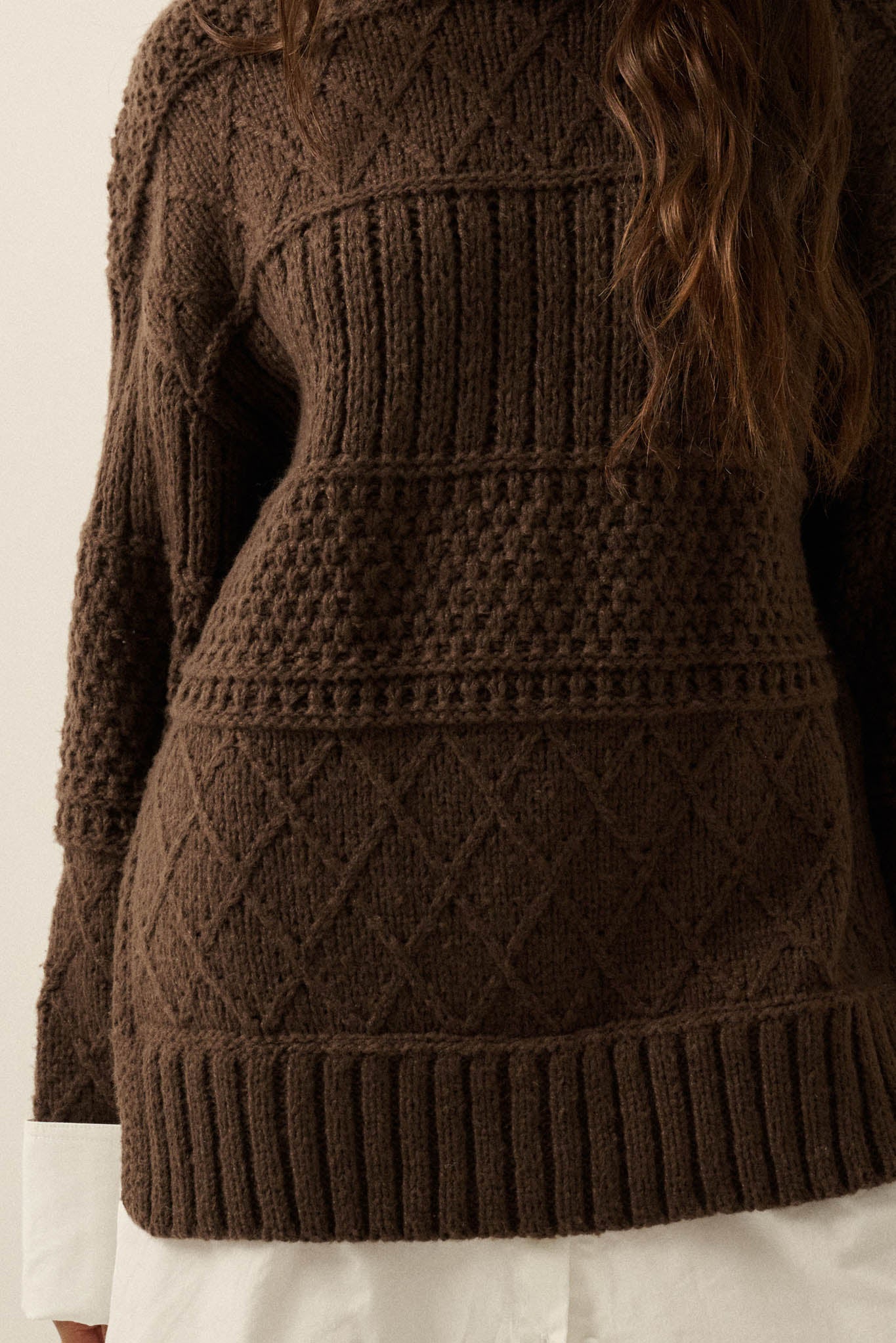 Let It Be Cable-Knit Layered Mini Sweater Dress - ShopPromesa