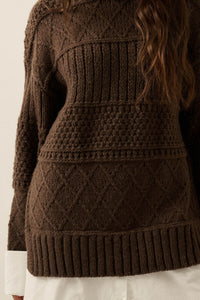 Let It Be Cable-Knit Layered Mini Sweater Dress - ShopPromesa