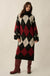Diamond Trail Argyle Turtleneck Midi Sweater Dress