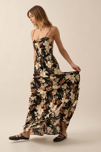 Miami Mama Floral Tiered Ruffle Maxi Sundress - ShopPromesa