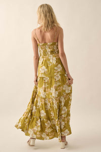 Miami Mama Floral Tiered Ruffle Maxi Sundress - ShopPromesa