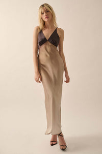 Shady Lady Ombre Satin Column Maxi Dress - ShopPromesa