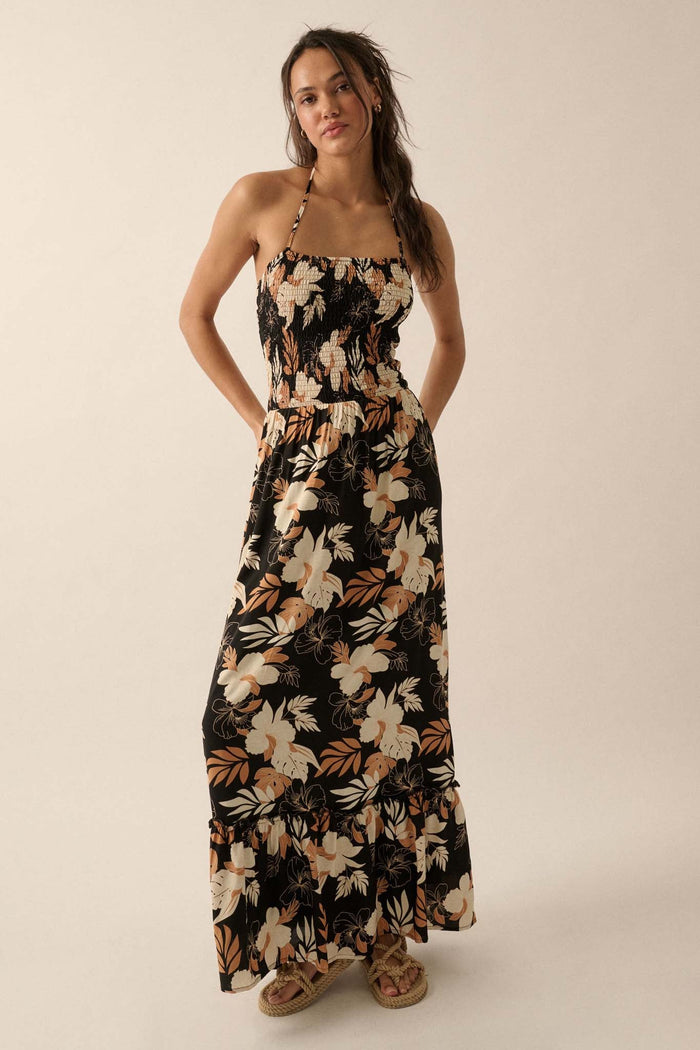 Boca Baby Floral Open-Back Smocked Maxi Sundress - ShopPromesa