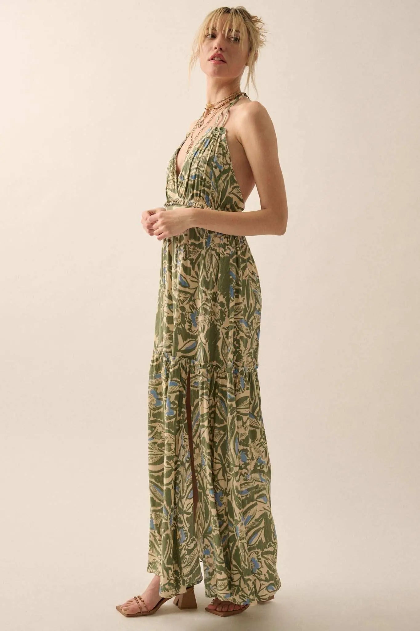 sand palms paradise long sleeve maxi dress FARM Rio | Dresses | Farm Rio Sand Palms Paradise Long Sleeve Maxi Dress