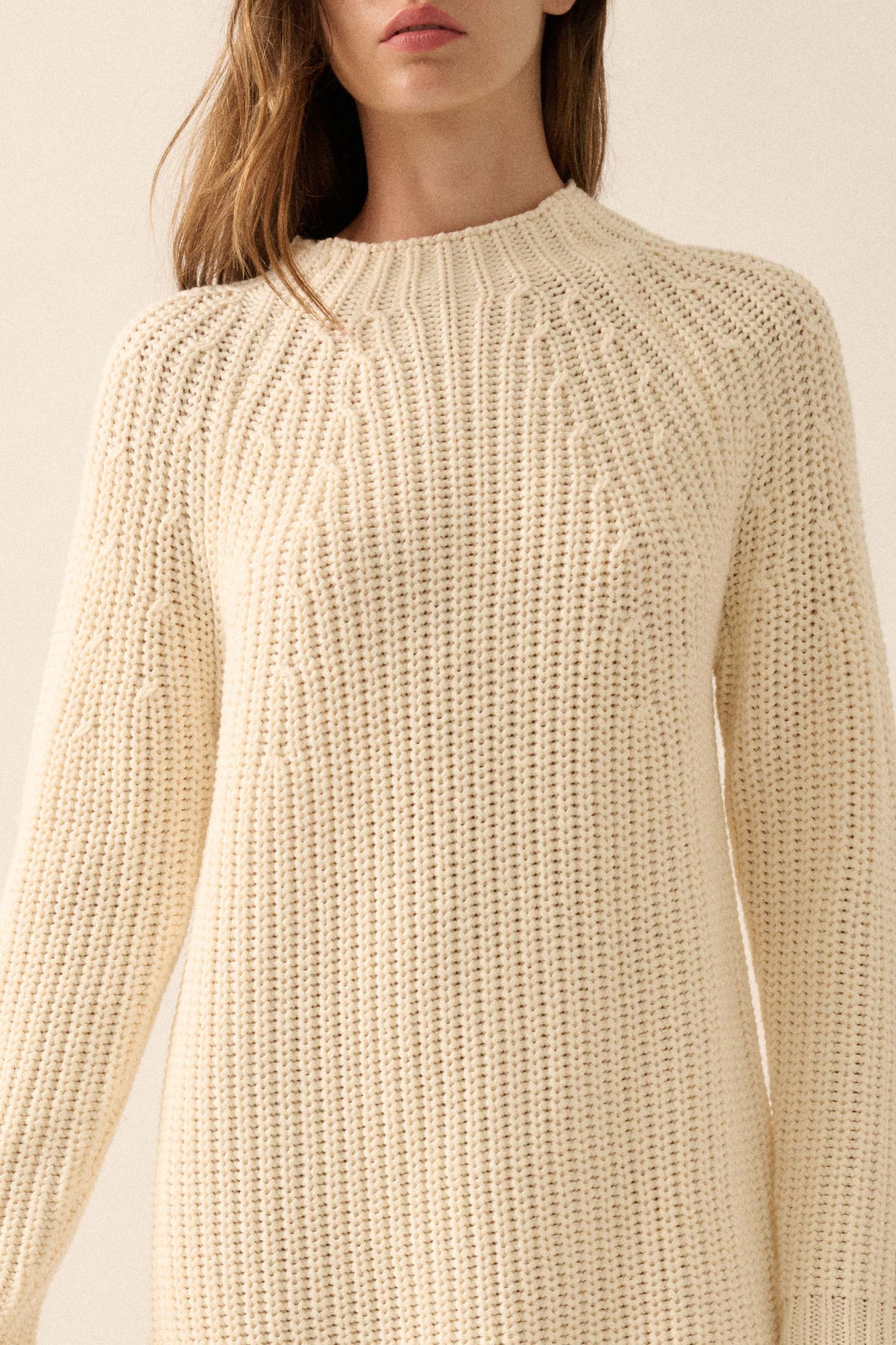 Believe in You Ribbed Knit Mini Sweater Dress - ShopPromesa