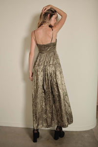 Precious Metals Textured Metallic Maxi Dress - ShopPromesa