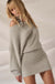 Snow Bunny Metallic Fuzzy Knit Boatneck Mini Dress - ShopPromesa