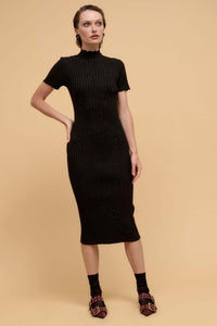 Sparks Fly Sequin Rib-Knit Midi Sweater Dress - ShopPromesa