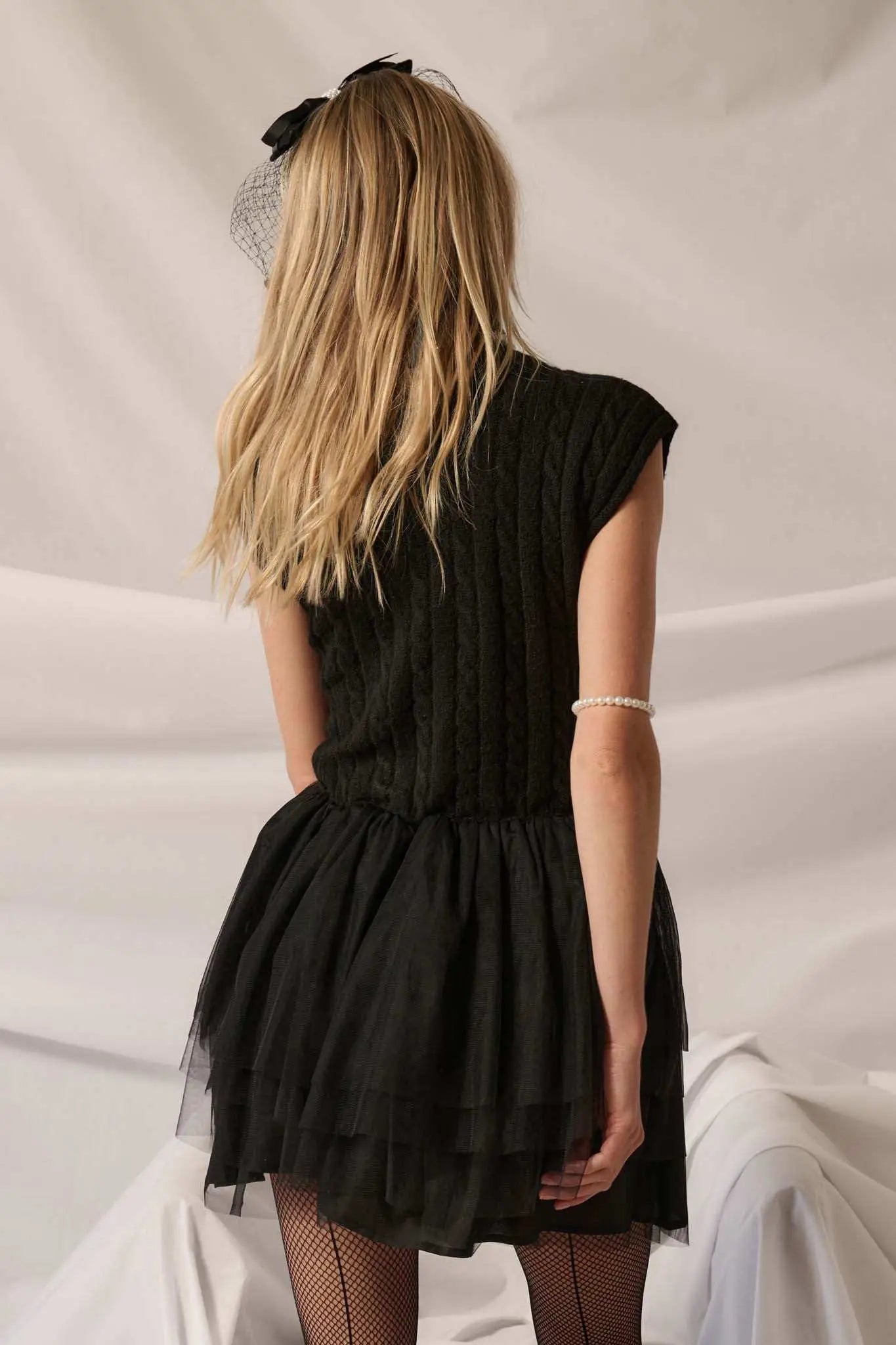 ruffled tulle mini dress Tulle Mini Dress with Ruffled Bodice 42340