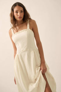 Lovely Life Tonal-Stripe Fit-and-Flare Midi Dress - ShopPromesa