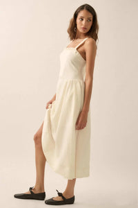 Lovely Life Tonal-Stripe Fit-and-Flare Midi Dress - ShopPromesa