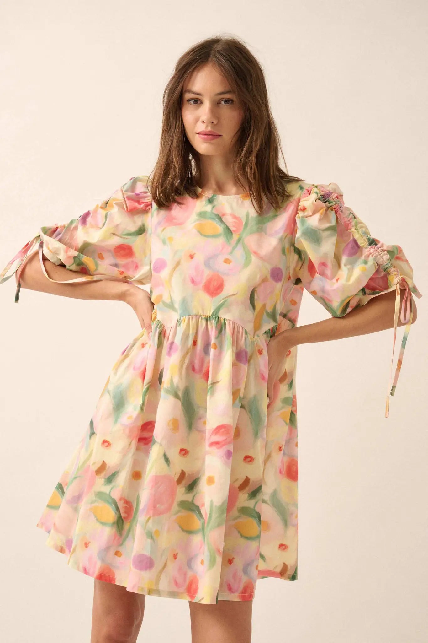 Blossom with Grace Floral Babydoll Mini Dress - ShopPromesa