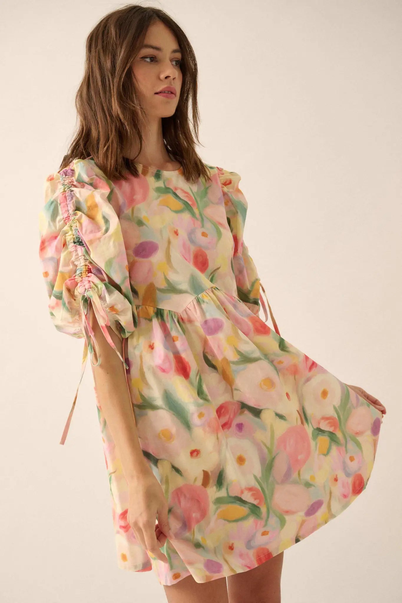 Blossom with Grace Floral Babydoll Mini Dress - ShopPromesa