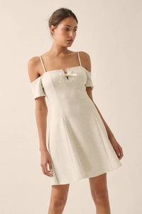Simple Bliss Cold-Shoulder Scuba Mini Dress - ShopPromesa
