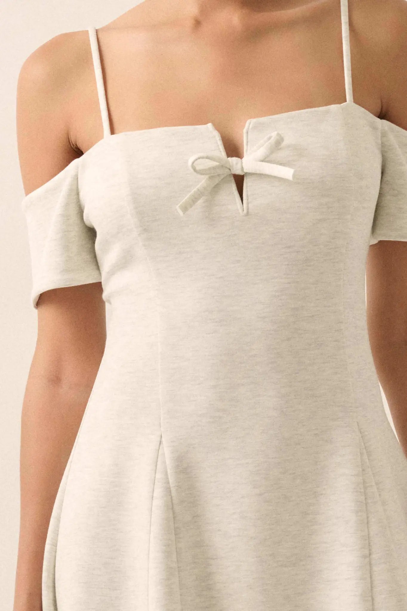 Simple Bliss Cold-Shoulder Scuba Mini Dress - ShopPromesa