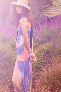 Color My World Tie-Dye Mesh Strapless Maxi Dress - ShopPromesa