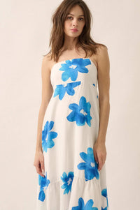 Beautiful Season Floral High-Low Ruffle Maxi Dress - ShopPromesa