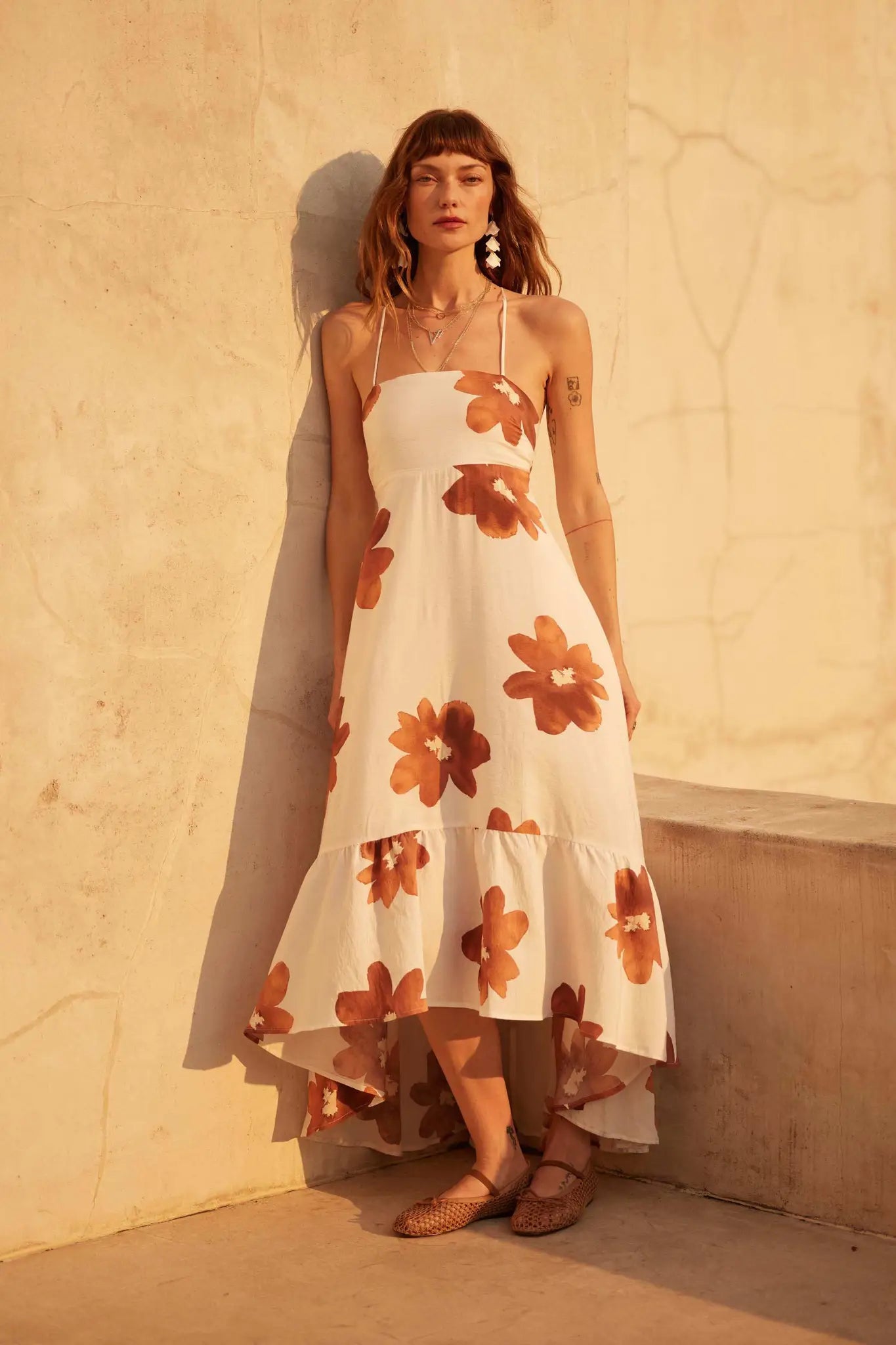 Beautiful Season Floral High-Low Ruffle Maxi Dress - ShopPromesa