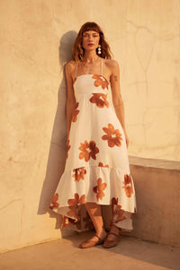 Beautiful Season Floral High-Low Ruffle Maxi Dress - ShopPromesa