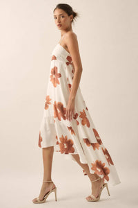 Beautiful Season Floral High-Low Ruffle Maxi Dress - ShopPromesa