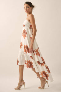 Beautiful Season Floral High-Low Ruffle Maxi Dress - ShopPromesa