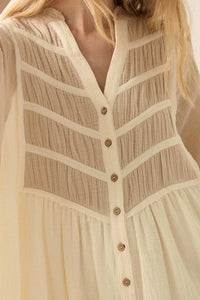 Soft Serenity Crinkle Cotton Babydoll Mini Dress - ShopPromesa