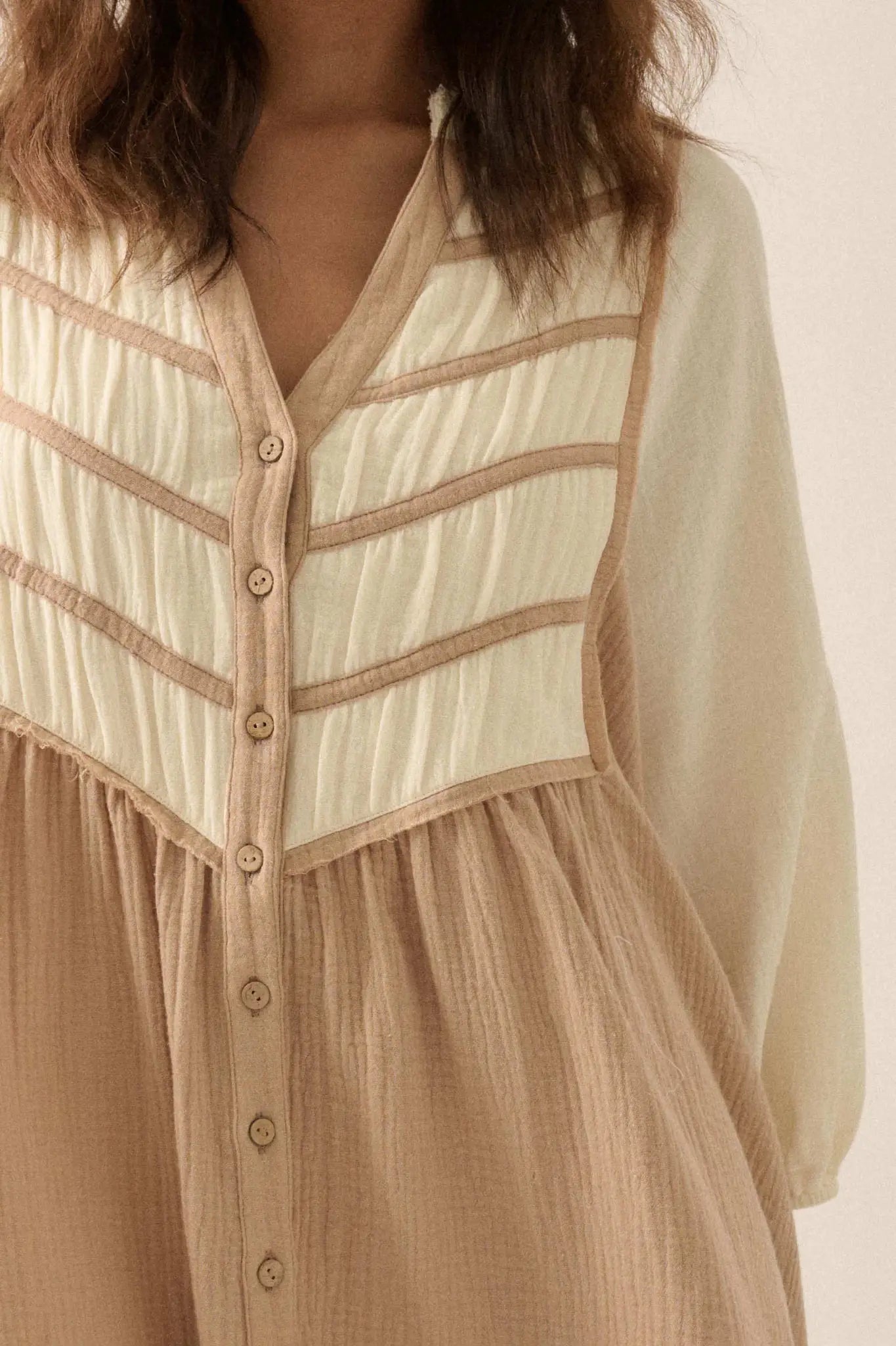 Soft Serenity Crinkle Cotton Babydoll Mini Dress - ShopPromesa