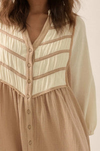 Soft Serenity Crinkle Cotton Babydoll Mini Dress - ShopPromesa