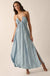 Blue Bayou Denim Tie-Back Halter Maxi Dress - ShopPromesa