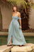 Cloud Nine Smocked Denim Off-Shoulder Maxi Dress - ShopPromesa