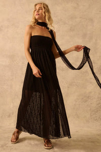 The Emma Infinity Dress in Striped Floral Lace - ShopPromesa