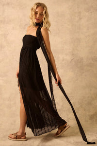 The Emma Infinity Dress in Striped Floral Lace - ShopPromesa