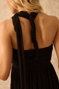 The Emma Infinity Dress in Striped Floral Lace - ShopPromesa