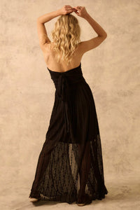 The Emma Infinity Dress in Striped Floral Lace - ShopPromesa