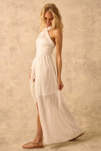 The Emma Infinity Dress in Striped Floral Lace - ShopPromesa