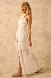 The Emma Infinity Dress in Striped Floral Lace - ShopPromesa