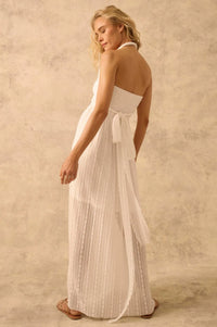 The Emma Infinity Dress in Striped Floral Lace - ShopPromesa