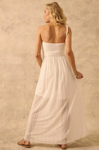 The Emma Infinity Dress in Striped Floral Lace - ShopPromesa