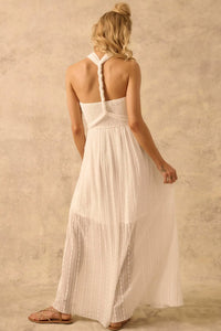 The Emma Infinity Dress in Striped Floral Lace - ShopPromesa