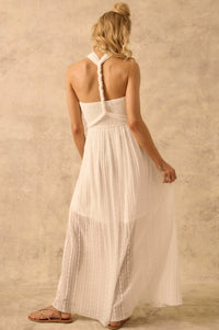 The Emma Infinity Dress in Striped Floral Lace - ShopPromesa