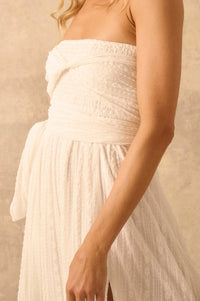 The Emma Infinity Dress in Striped Floral Lace - ShopPromesa