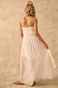 The Emma Infinity Dress in Striped Floral Lace - ShopPromesa