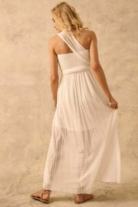 The Emma Infinity Dress in Striped Floral Lace - ShopPromesa