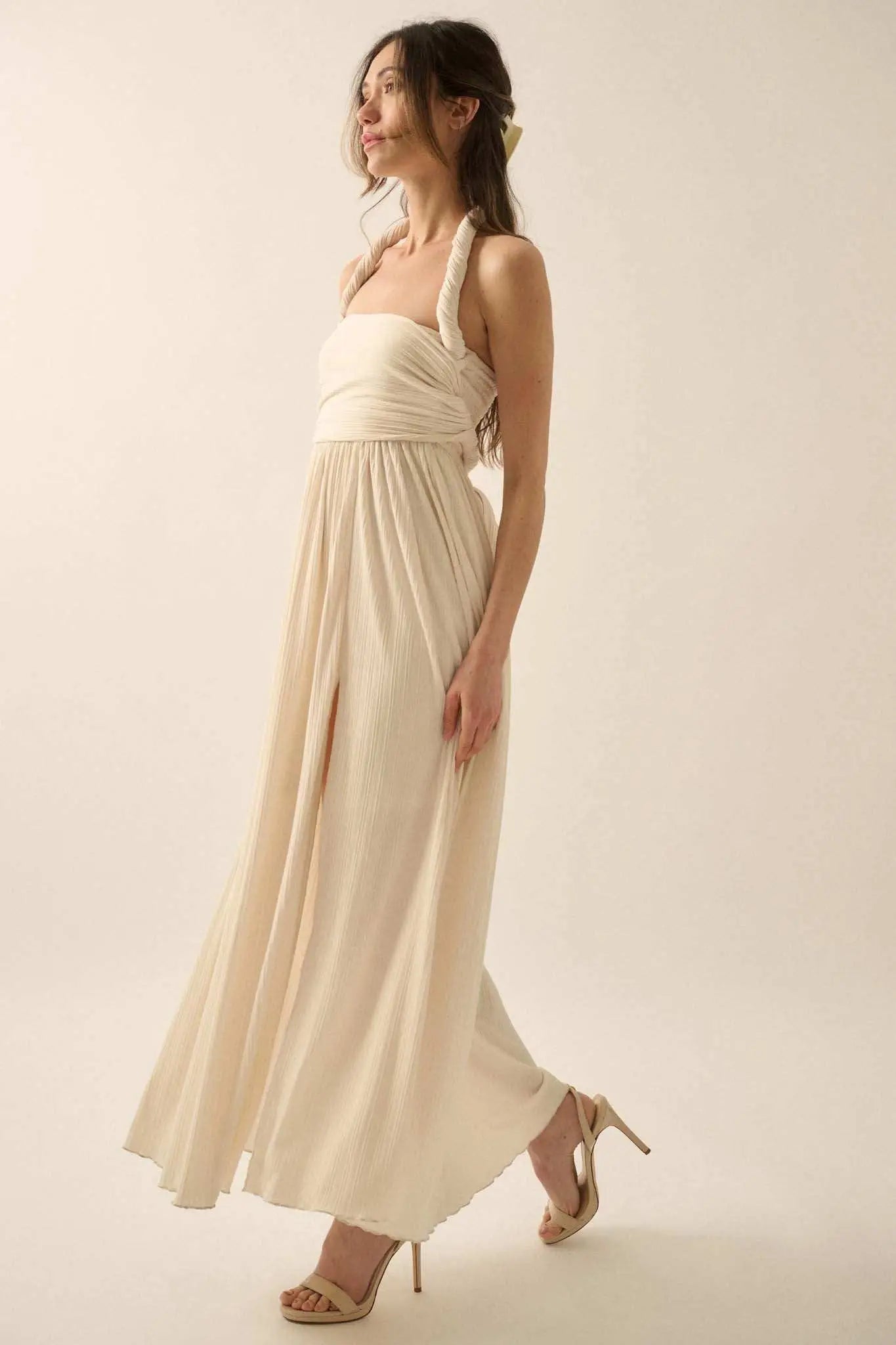 The Emma Infinity Dress in Cotton Ribbed Knit