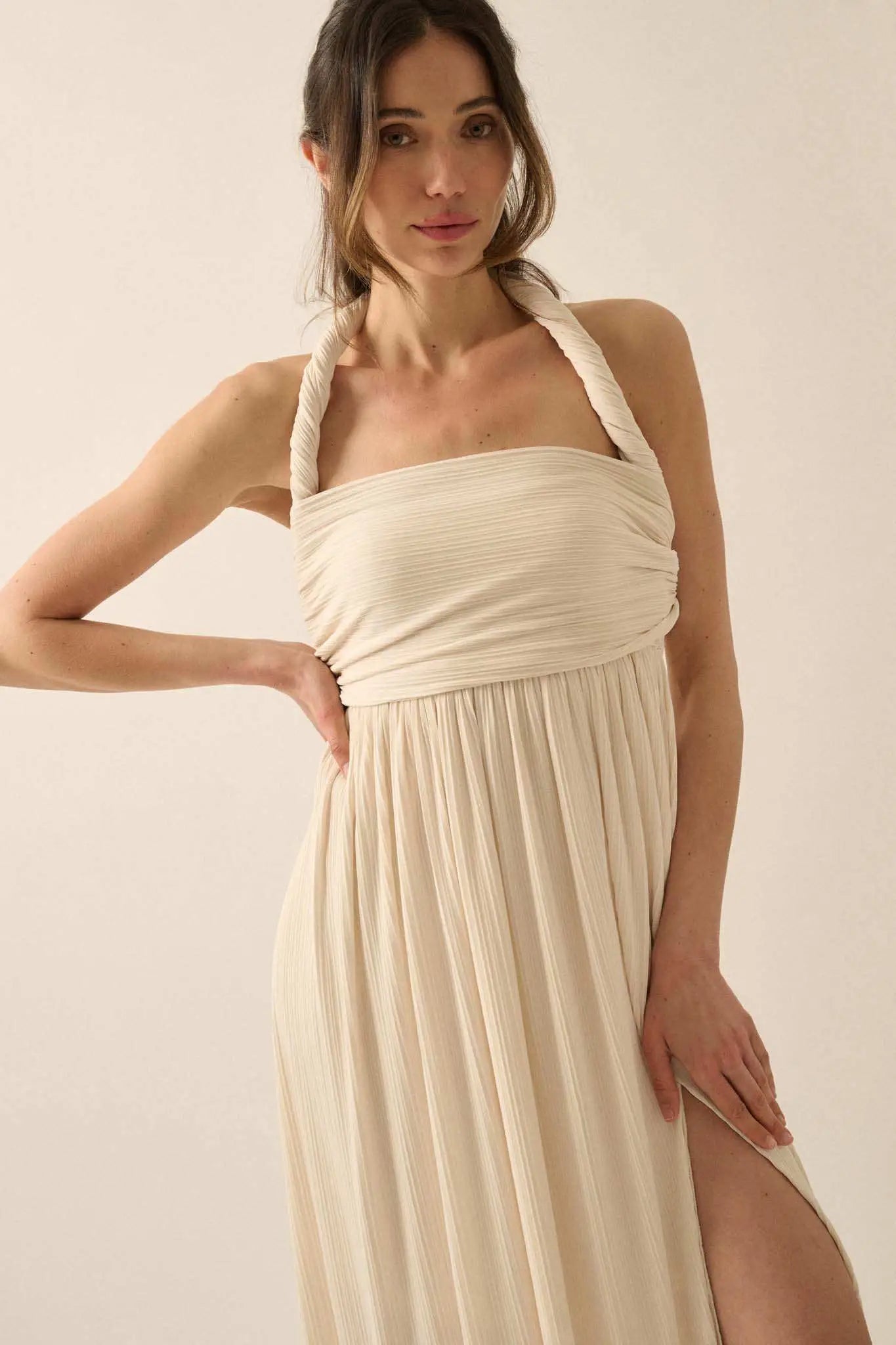 The Emma Infinity Dress in Cotton Ribbed Knit