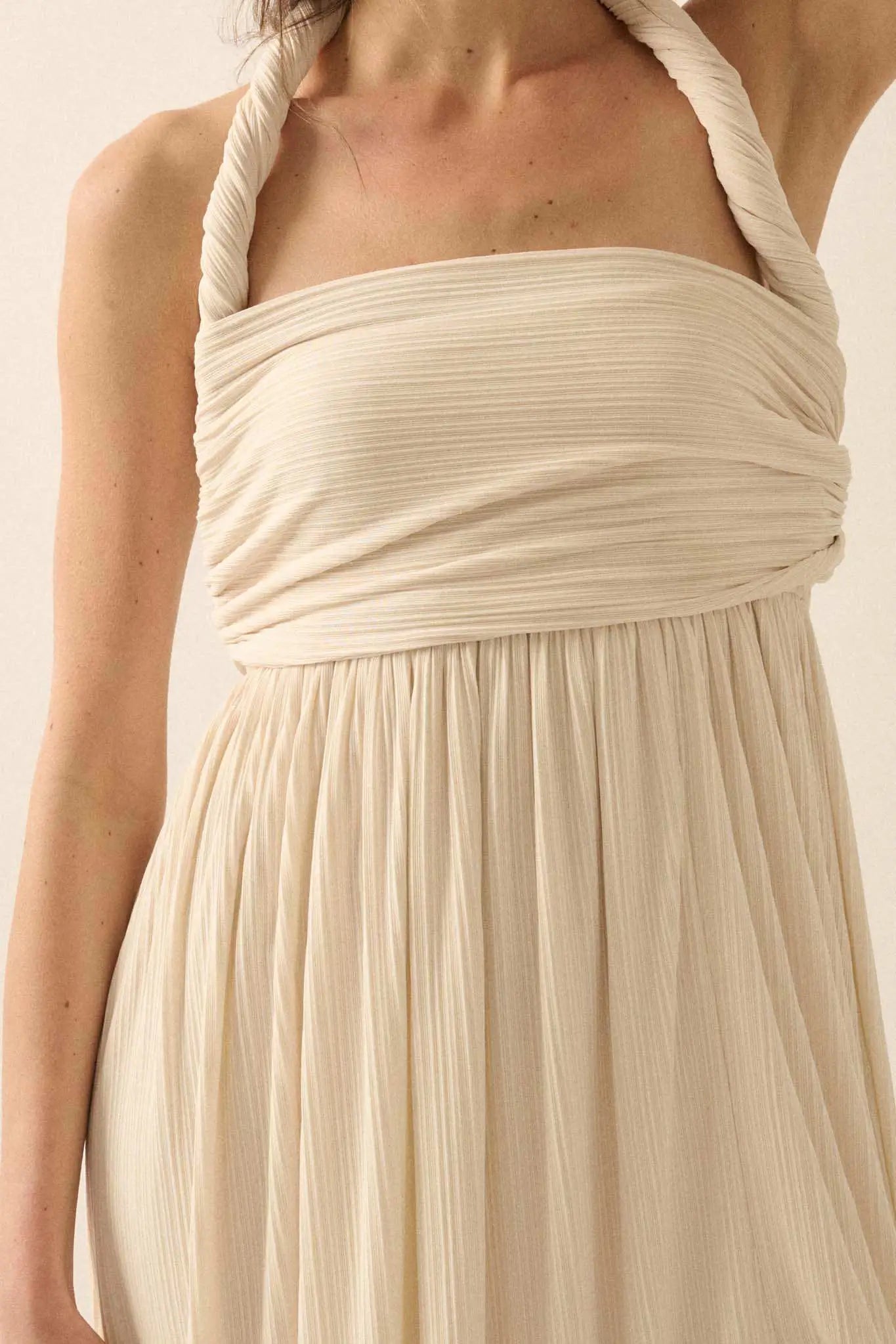 The Emma Infinity Dress in Cotton Ribbed Knit