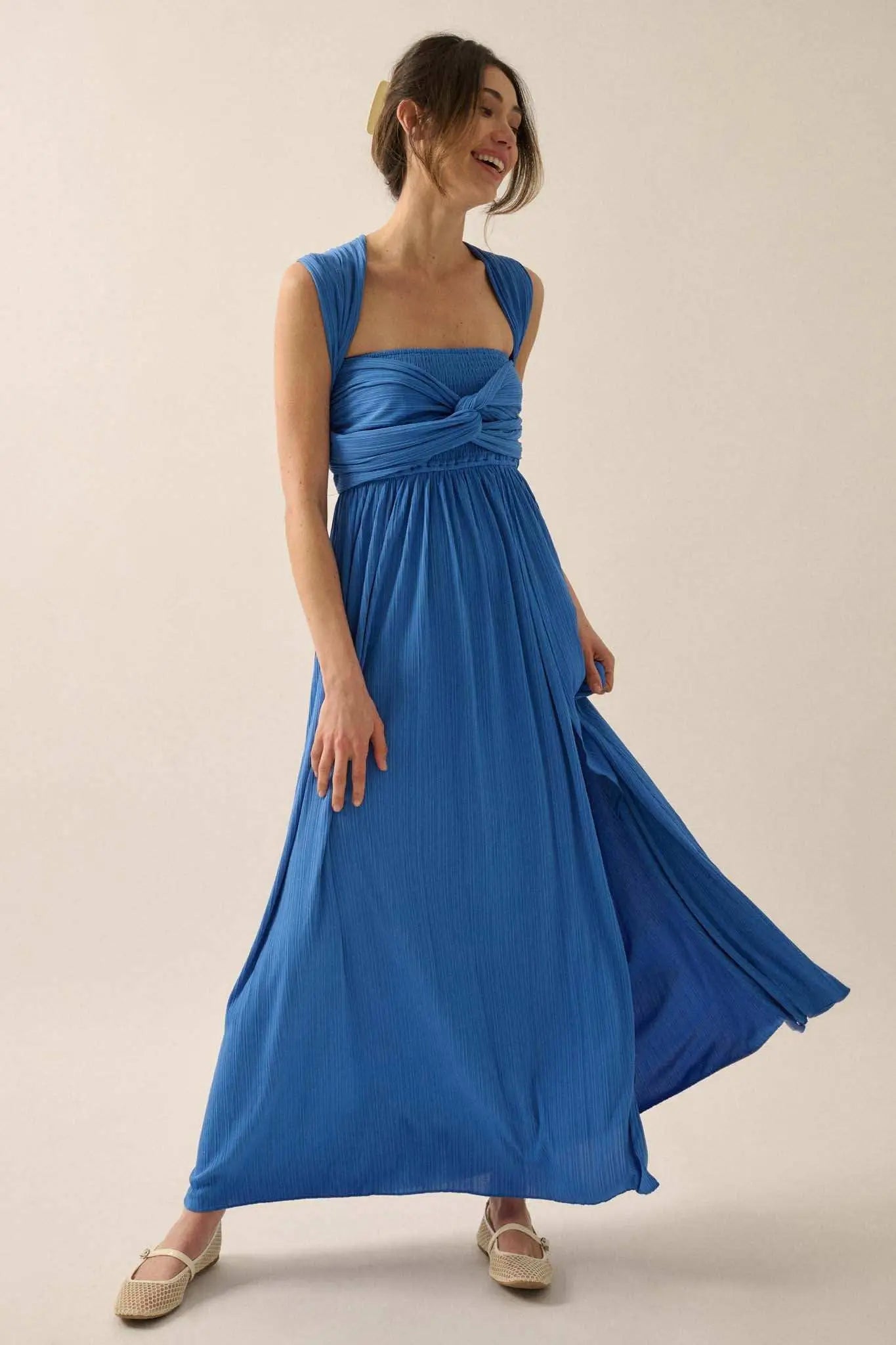 The Emma Infinity Dress in Cotton Ribbed Knit