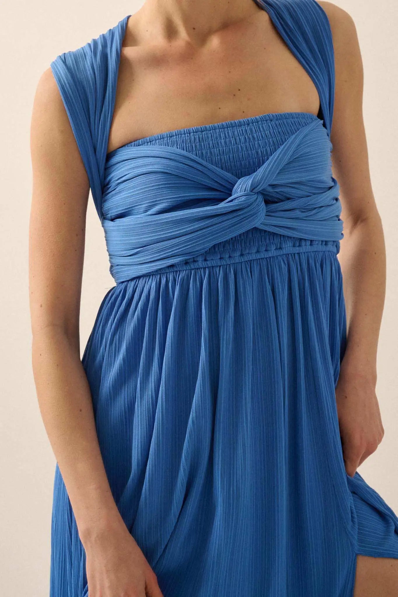 The Emma Infinity Dress in Cotton Ribbed Knit